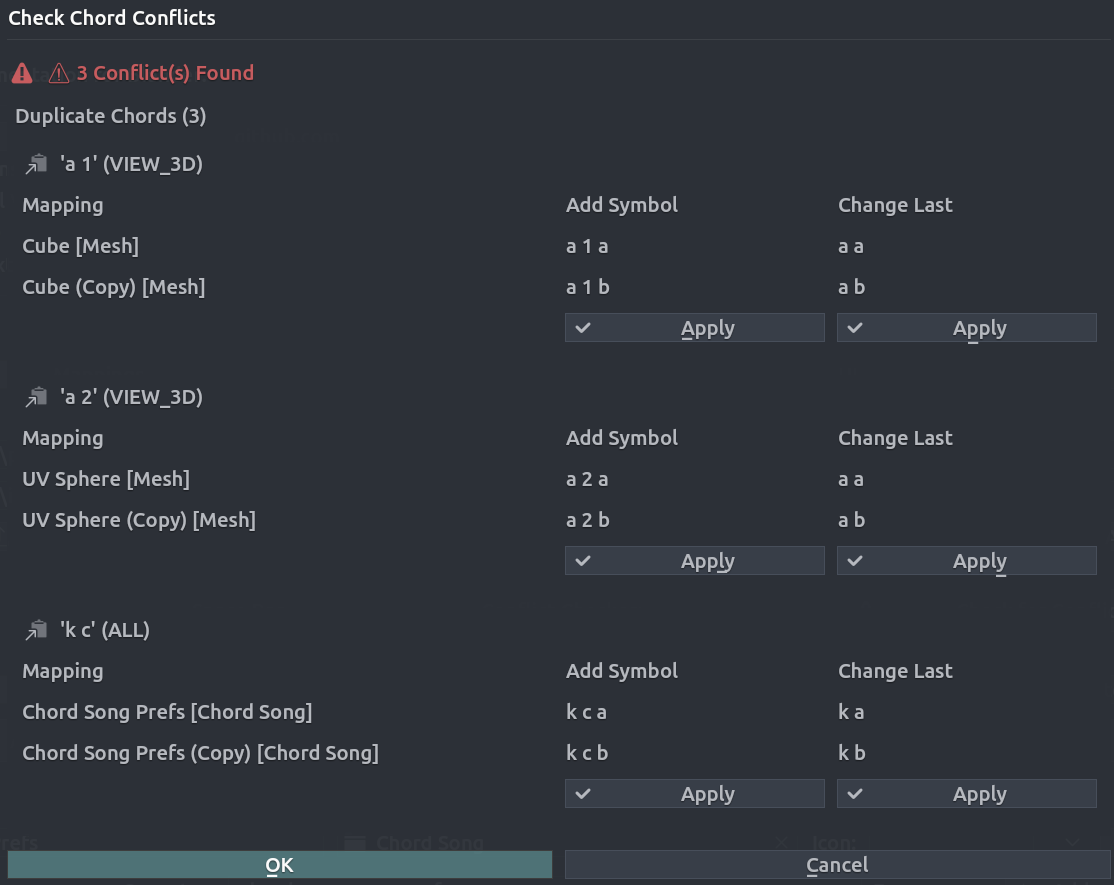 Check Conflicts Report