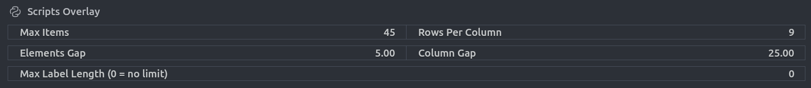 Scripts Overlay Settings